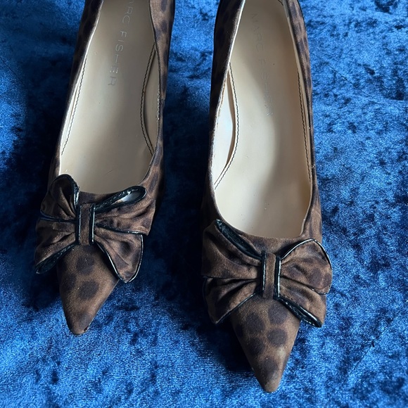 Brown leopard print kitten heels size 8 - Picture 2 of 4